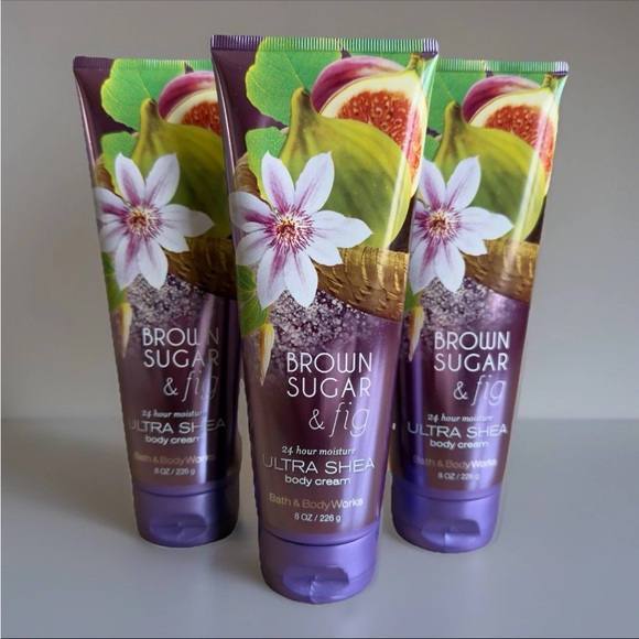 (3) Bath & Body Works Brown Sugar & Fig Body Cream 8 oz Ultimate Hydration New